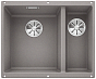 Мойка Blanco SUBLINE 340/160-U SILGRANIT чаша слева, отводная арматура InFino® алюметаллик
