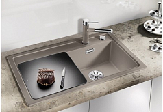 Мойка Blanco ZENAR 45 S-F SILGRANIT чаша справа, доска стекло клапан-автомат InFino® антрацит