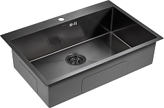Мойка Paulmark Vast PM217551-GM вороненая сталь атласная