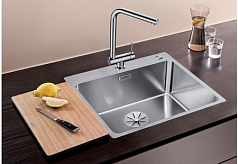 Мойка Blanco Andano 500-IF-A клапан-автомат отводная арматура InFino® кнопка PushControl нержавеющая сталь полированная