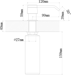 Дозатор Florentina Рондо Fl коричневый