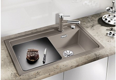 Мойка Blanco ZENAR 45S чаша справа, доска стекло клапан-автомат InFino кофе