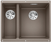 Мойка Blanco SUBLINE 340/160-U SILGRANIT чаша справа, отводная арматура InFino® серый беж