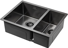 Мойка Paulmark Annex L вороненая сталь брашированная