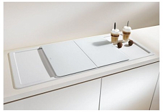 Мойка Blanco ALAROS 6S (с белой доской) SILGRANIT клапан-автомат InFino®