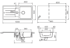 Мойка Schock ELEMENT 60D CRISTALITE оникс