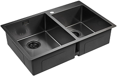 Мойка Paulmark Berman вороненая сталь брашированная