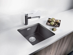 Мойка Blanco SUBLINE 320-U SILGRANIT отводная арматура InFino® жасмин