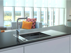 Мойка alveus Stricto 30 нержавеющая сталь матовая, чаша слева