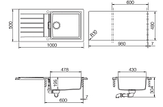 Мойка Schock SIGNUS 60D Large CRISTADUR поларис