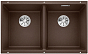 Мойка Blanco SUBLINE 350/350-U SILGRANIT отводная арматура InFino® кофе