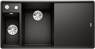 Мойка Blanco AXIA III 6 S-F чаша слева, доска стекло клапан-автомат InFino® черный