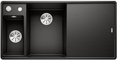Мойка Blanco AXIA III 6 S-F чаша слева, доска стекло клапан-автомат InFino® черный