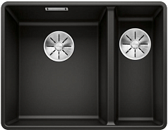 Мойка Blanco SUBLINE 340/160-F отводная арматура InFino® черный