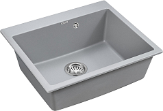 Мойка Paulmark Kante серый металлик