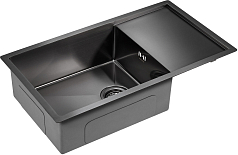 Мойка Paulmark Wing PM217844-GM вороненая сталь атласная