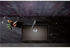 Мойка Blanco ZEROX 700-U Durinox® отводная арматура InFino® нержавеющая сталь dark steel