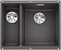 Мойка Blanco SUBLINE 340/160-U SILGRANIT чаша справа, отводная арматура InFino® темная скала