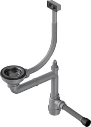 Арматура для одночашевых моек со скрытым прямоугольным переливом WK-1-S GM