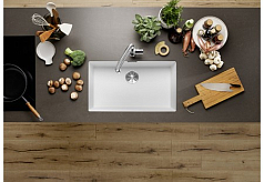 Мойка Blanco SUBLINE 700-U SILGRANIT отводная арматура InFino® серый беж