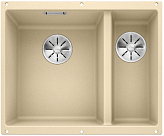 Мойка Blanco SUBLINE 340/160-U SILGRANIT чаша слева, отводная арматура InFino® шампань