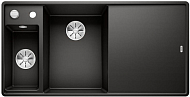 Мойка Blanco AXIA III 6 S-F чаша слева, доска ясень клапан-автомат InFino® черный