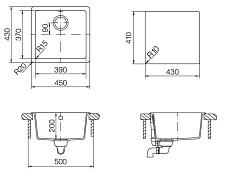 Мойка Schock QUADRO 50 CRISTALITE эверест