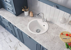Мойка Polygran Atol-460 белый хлопок