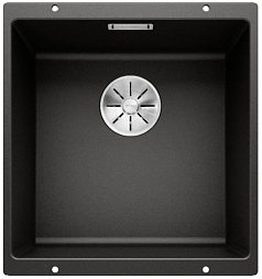 Мойка Blanco SUBLINE 400-U SILGRANIT отводная арматура InFino® черный