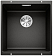 Мойка Blanco SUBLINE 400-U SILGRANIT отводная арматура InFino® черный