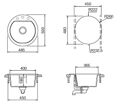 Мойка Schock CALYPSO 45 CRISTADUR бронза