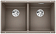 Мойка Blanco SUBLINE 350/350-U SILGRANIT отводная арматура InFino® серый беж