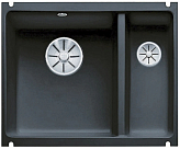 Мойка Blanco SUBLINE 350/150-U керамика отводная арматура InFino® черный