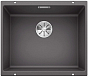 Мойка Blanco SUBLINE 500-U SILGRANIT отводная арматура InFino® темная скала