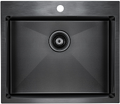 Мойка Paulmark Isar вороненая сталь брашированная