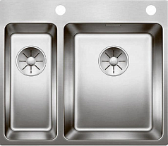 Мойка Blanco Andano 340/180-IF-A чаша справа клапан-автомат отводная арматура InFino® кнопка PushControl Нержавеющая сталь зеркальная полировка