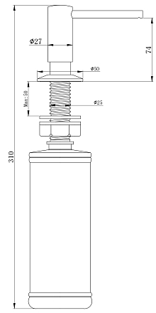 Дозатор Paulmark Brevit Metallum никель preview 2